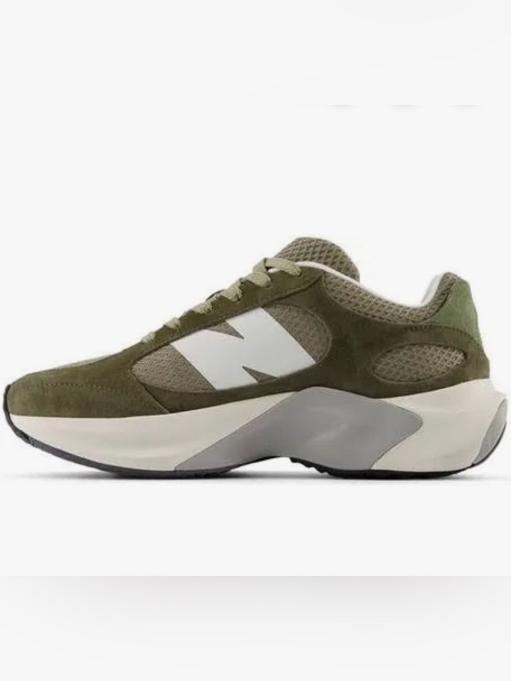 New Balance Olive Green and White Runner